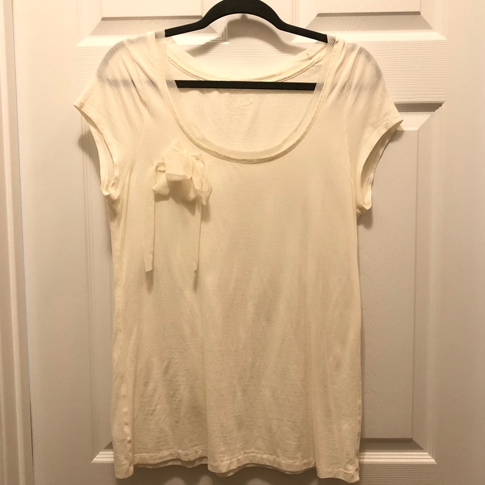 Ann Taylor LOFT Ivory Top, size L